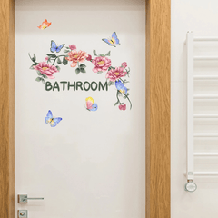 Removable Bathroom Wall Sticker Home Office Decorative Door Sticker