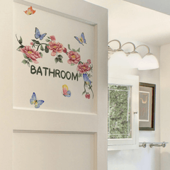 Removable Bathroom Wall Sticker Home Office Decorative Door Sticker