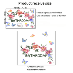 Removable Bathroom Wall Sticker Home Office Decorative Door Sticker