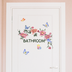 Removable Bathroom Wall Sticker Home Office Decorative Door Sticker