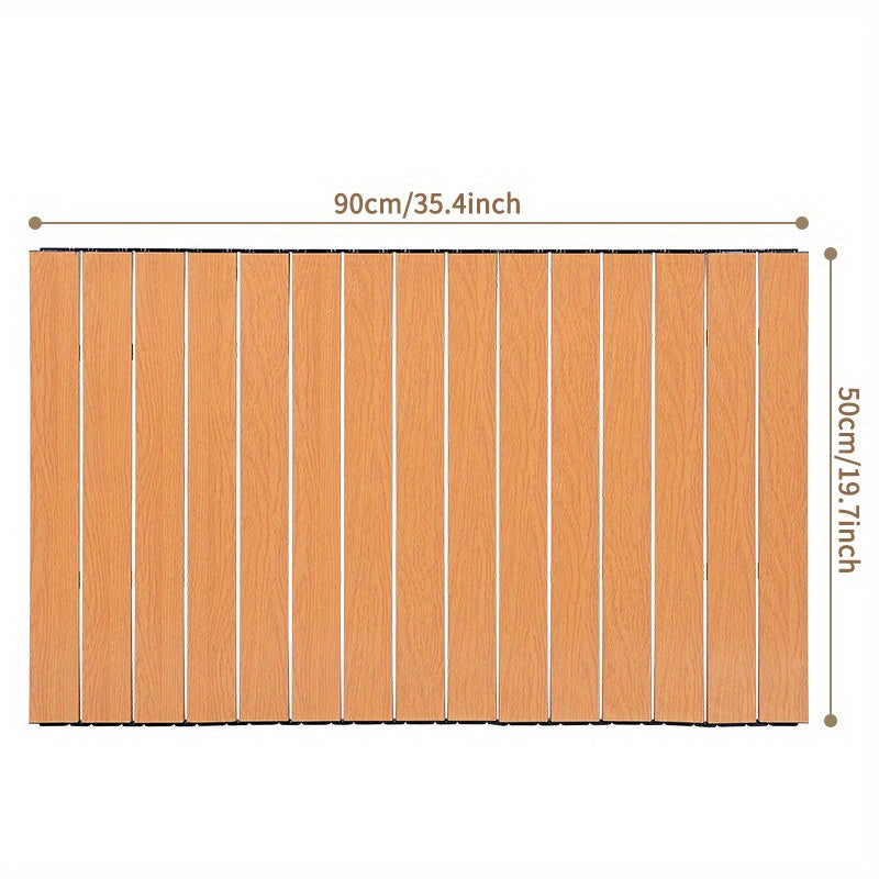 Campsite Roll Up Table Top Plate For Camping Picnic Wooden Board