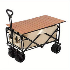Campsite Roll Up Table Top Plate For Camping Picnic Wooden Board