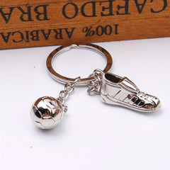 Football & Shoe Pendant Keychain - Creative Car Key Backpack Wallet Decoration
