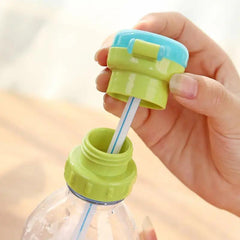 Spill-proof Bottle Straw Cap - Convertible Lid