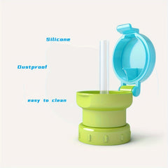 Spill-proof Bottle Straw Cap - Convertible Lid