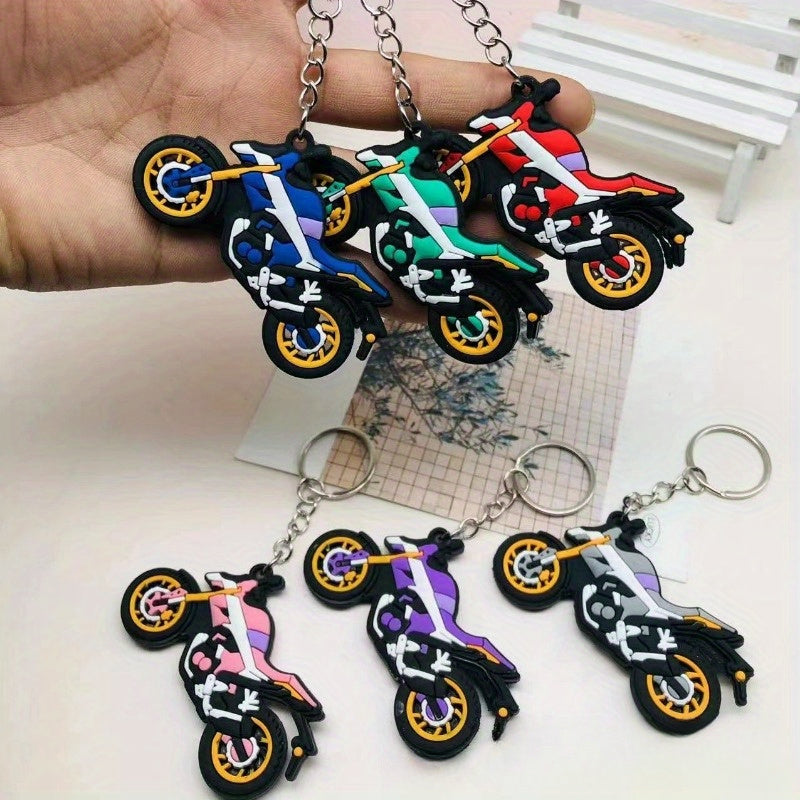 1pc Cartoon Keychain Decor PVC Key Ring Bag Pendant