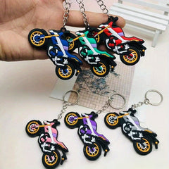 1pc Cartoon Keychain Decor PVC Key Ring Bag Pendant