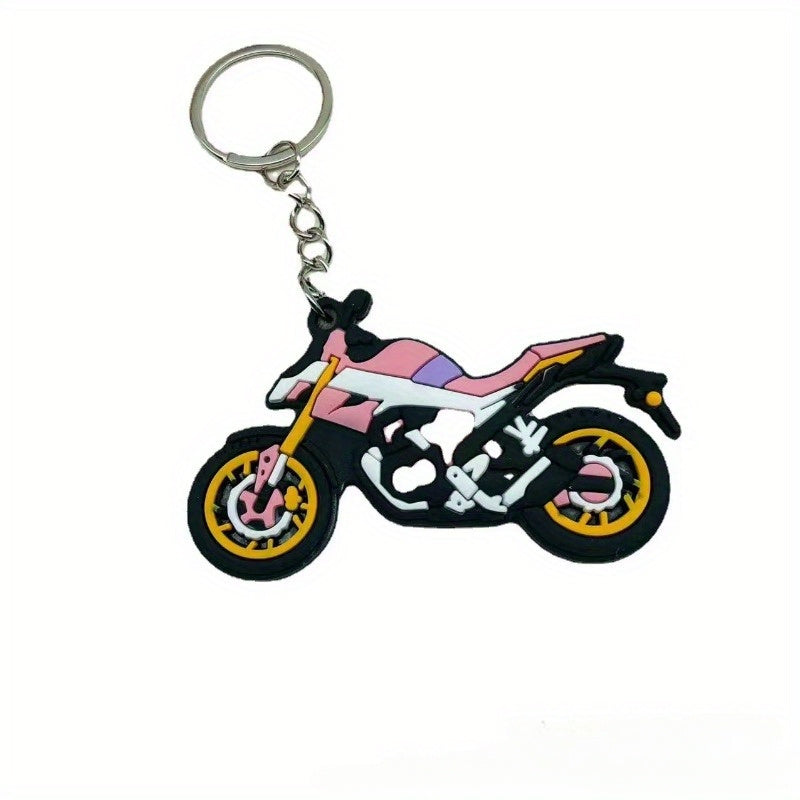1pc Cartoon Keychain Decor PVC Key Ring Bag Pendant