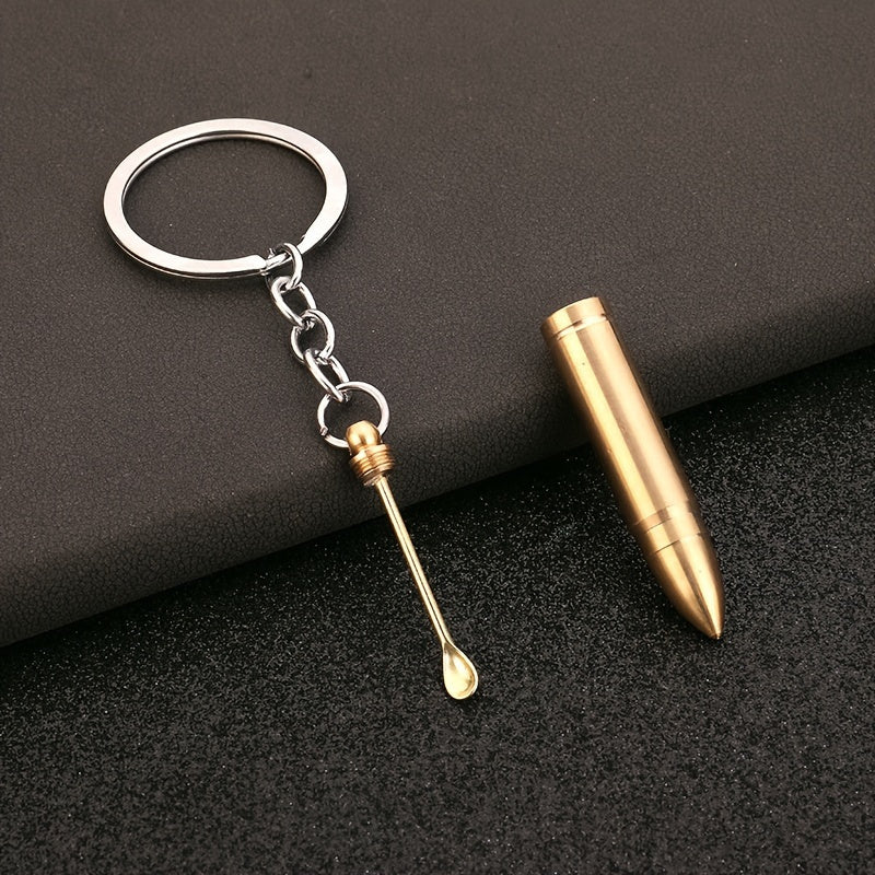DIY Car Keychain With Hidden Ear Spoon & Gadget Mountaineering Keychain