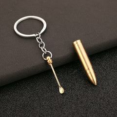 DIY Car Keychain With Hidden Ear Spoon & Gadget Mountaineering Keychain