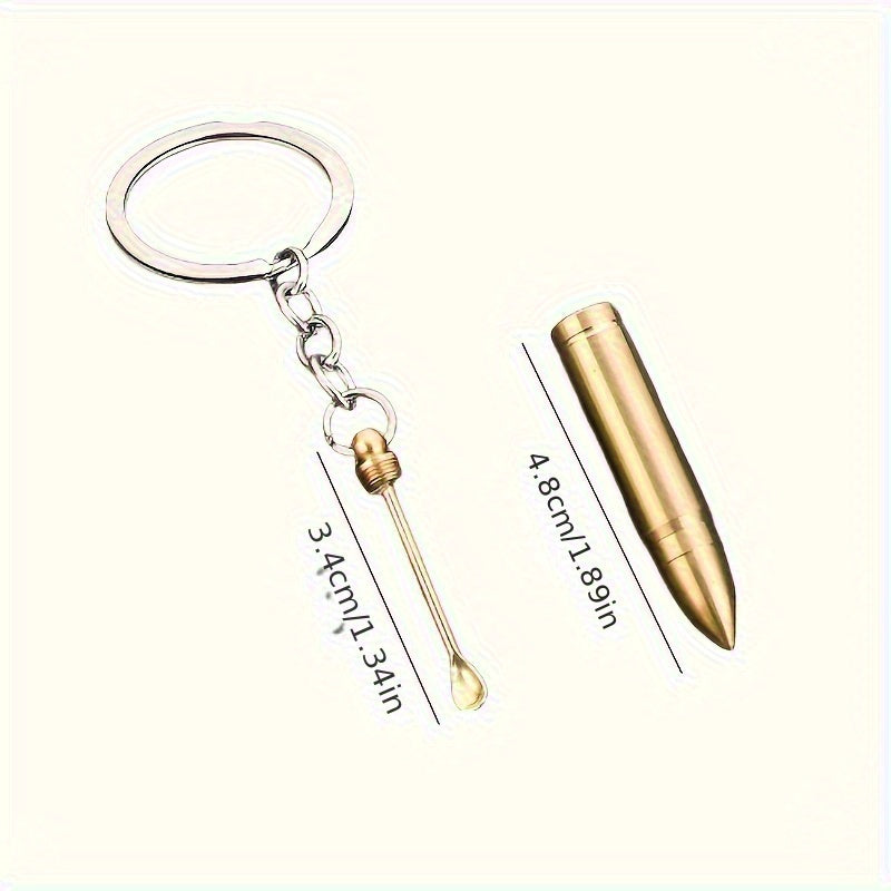 DIY Car Keychain With Hidden Ear Spoon & Gadget Mountaineering Keychain