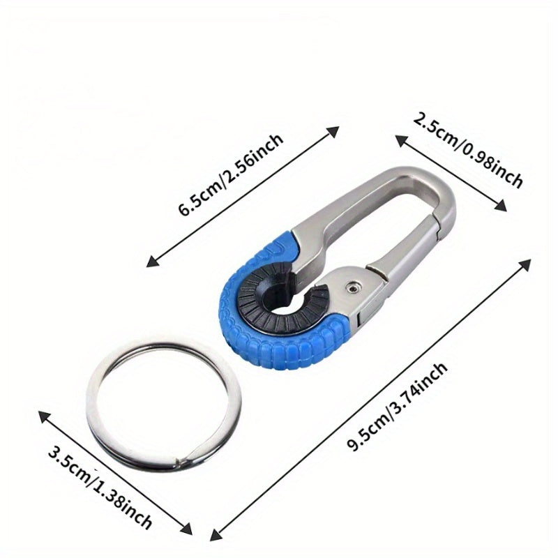 3pcs Stainless Steel Keychain Hook Buckle Carabiner Climbing Tool Fishing Keyrin