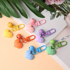 6pcs Heart & Bell Pendant Keychain for Keys Backpacks Wallets