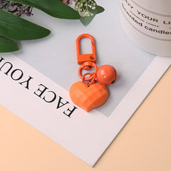 6pcs Heart & Bell Pendant Keychain for Keys Backpacks Wallets
