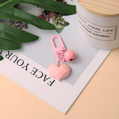 6pcs Heart & Bell Pendant Keychain for Keys Backpacks Wallets