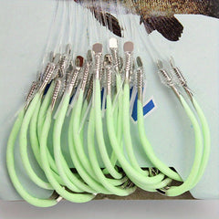 Night Fishing Hooks Glow In Dark String Hooks Luminous Crank Shank Fishhook