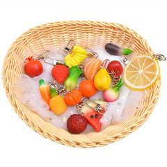 Simulated Fruit And Vegetable Keychain Pendant For Boys And Girls