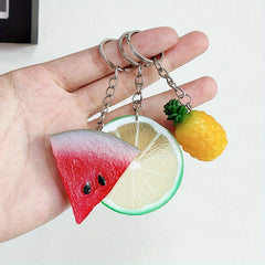 Simulated Fruit And Vegetable Keychain Pendant For Boys And Girls