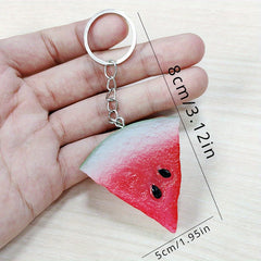 Simulated Fruit And Vegetable Keychain Pendant For Boys And Girls
