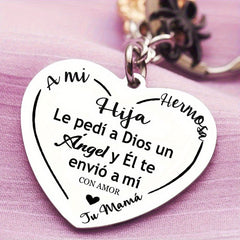 To My Daughter Birthday Keychain Encouragement Personalized Keychain