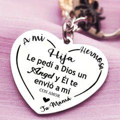 To My Daughter Birthday Keychain Encouragement Personalized Keychain