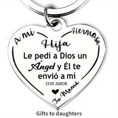 To My Daughter Birthday Keychain Encouragement Personalized Keychain