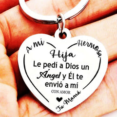 To My Daughter Birthday Keychain Encouragement Personalized Keychain