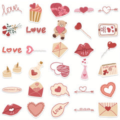 58pcs Love Stickers Vinyl Decals for Laptops Water Bottles Phone Cases