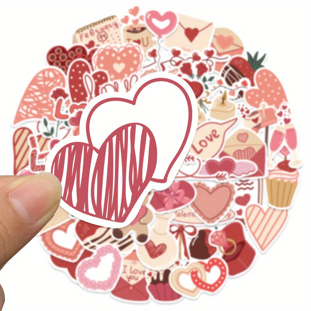 58pcs Love Stickers Vinyl Decals for Laptops Water Bottles Phone Cases