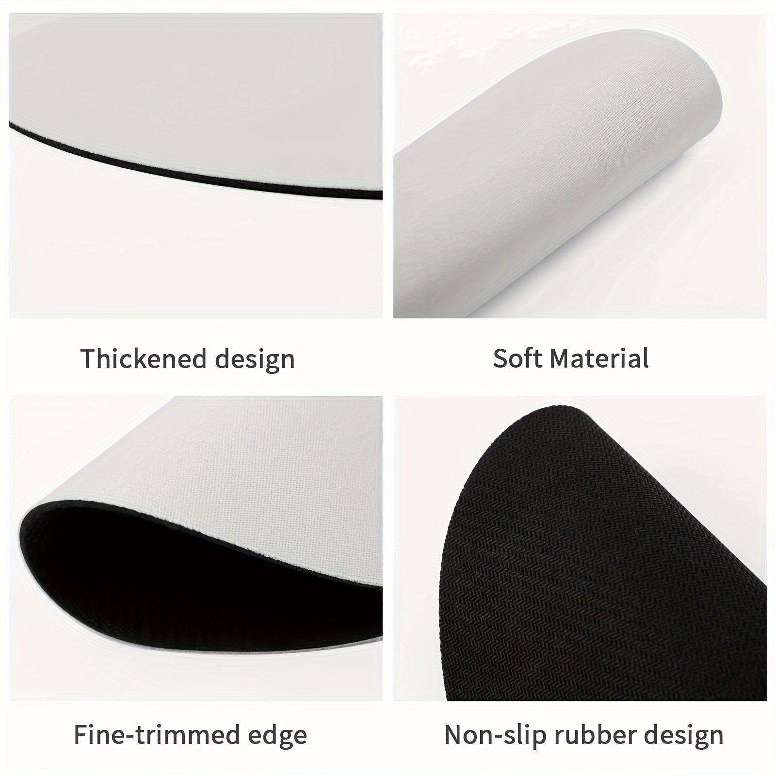 Cute Round Mouse Pad for Women and Girls - Non-slip Rubber Mouse Mat