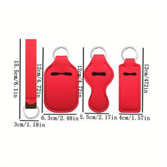 Hand Sanitizer Bottle Covers Set with Keychain