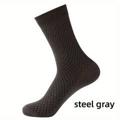 Men's Solid Crew Socks Breathable Casual Unisex Socks for Outdoor All Seasons
