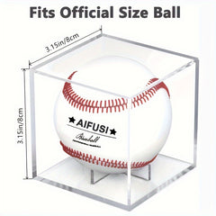 Baseball Display Box UV Resistant Acrylic Cube Baseball Holder