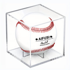 Baseball Display Box UV Resistant Acrylic Cube Baseball Holder
