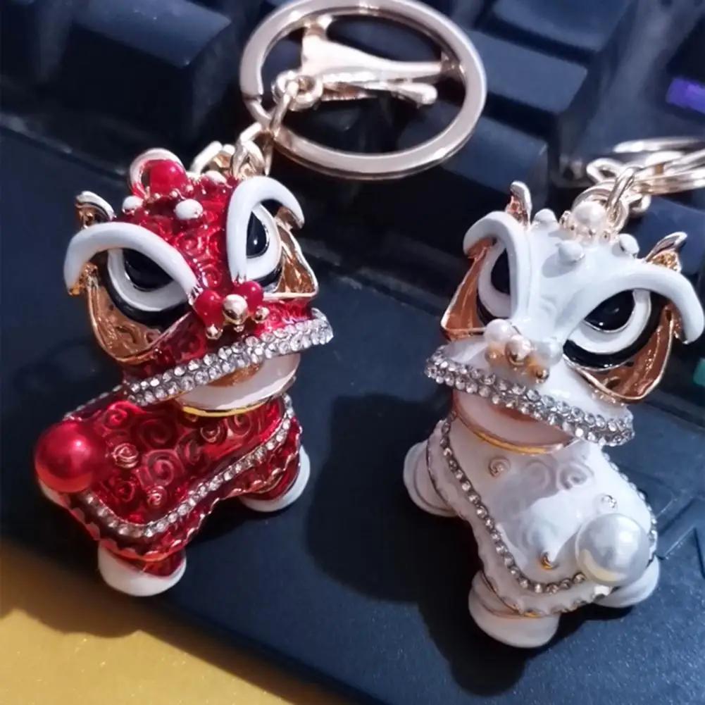 Chinese Lion Dance Keychain Bag Charm Women's Accessory