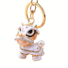Chinese Lion Dance Keychain Bag Charm Women's Accessory