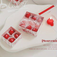 9pcs Strawberry Scented Candles in Creative Box Aromatherapy Soy Wax