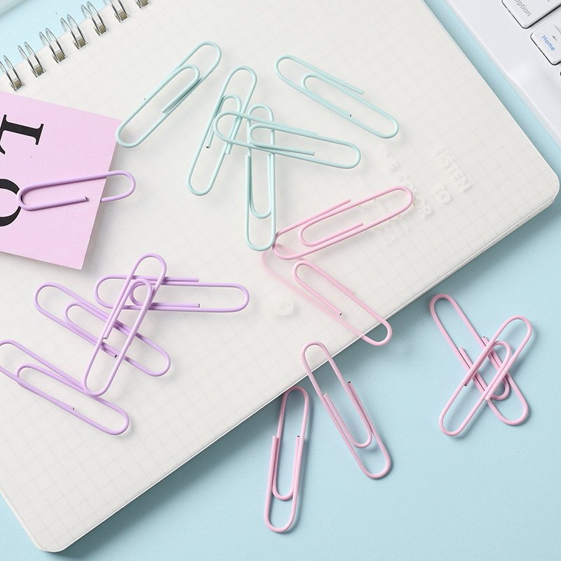 10pcs Colorful Paper Clips Office Supplies