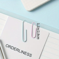 10pcs Colorful Paper Clips Office Supplies