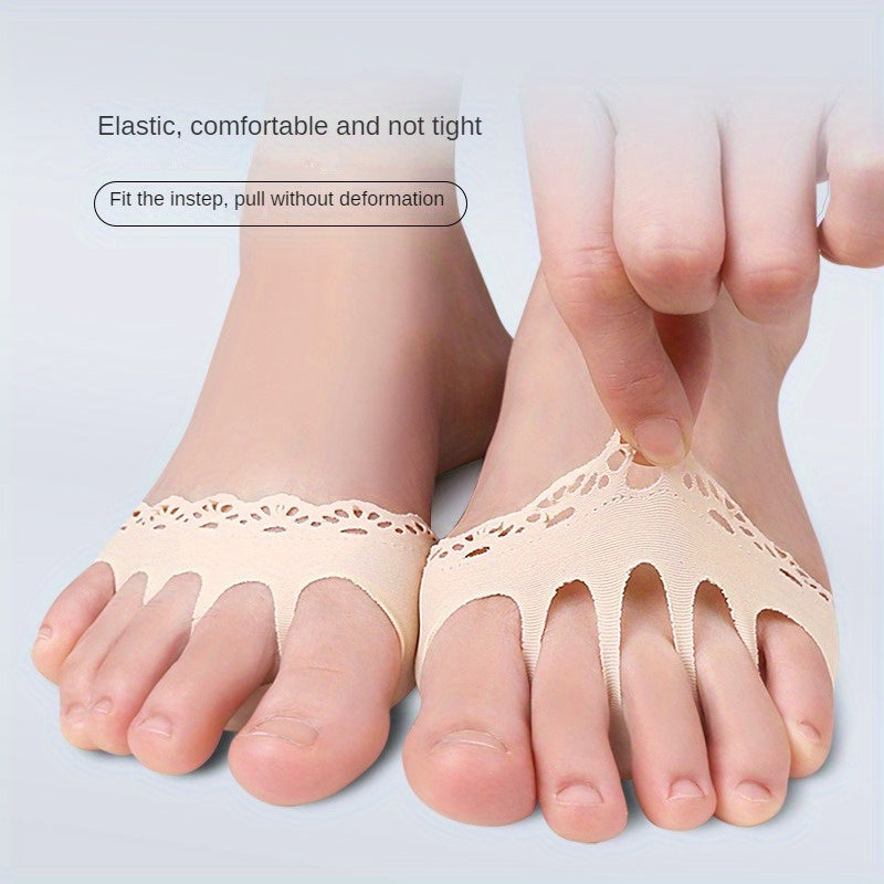 Lace Hollowed out Forefoot Pads Soft Breathable Palm Pad