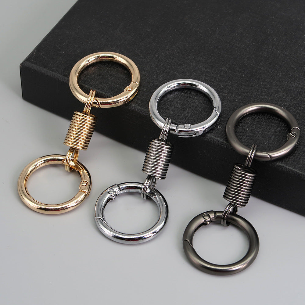 Creative Spring Keychain Carabiner Keyring Car Key Pendant