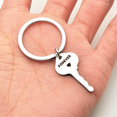 Key To My Heart Couple's Stainless Steel Chain Keychain Set