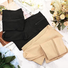 Men's Zippered Compression Sport Socks Sweat-Absorbing Nylon Breathable Socks