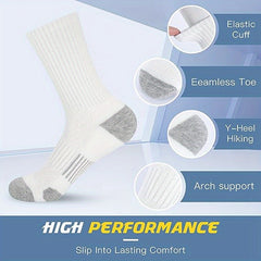 Men's Mid Crew Sport Socks: Breathable, Sweat Absorbing, Comfy