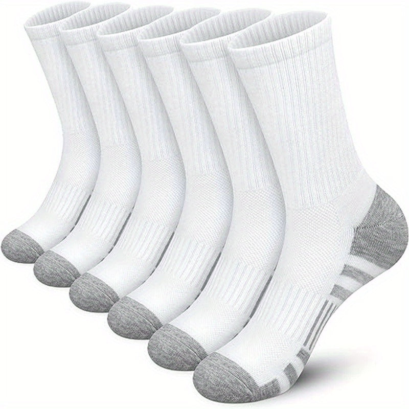 Men's Mid Crew Sport Socks: Breathable, Sweat Absorbing, Comfy