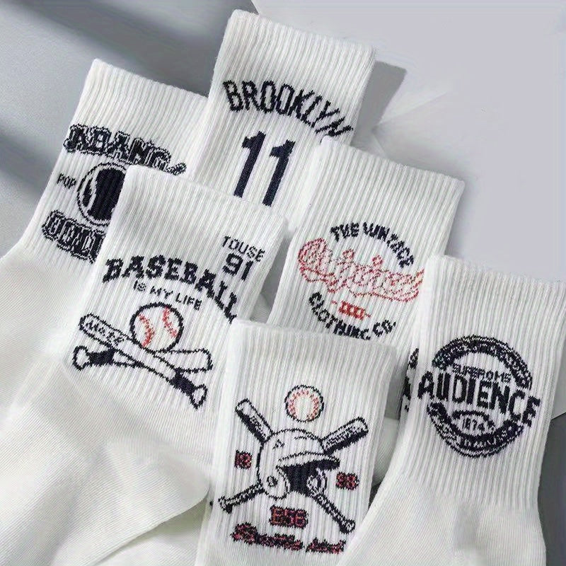 Men's Creative Cartoon Pattern Crew Socks Comfy Casual Unisex Socks