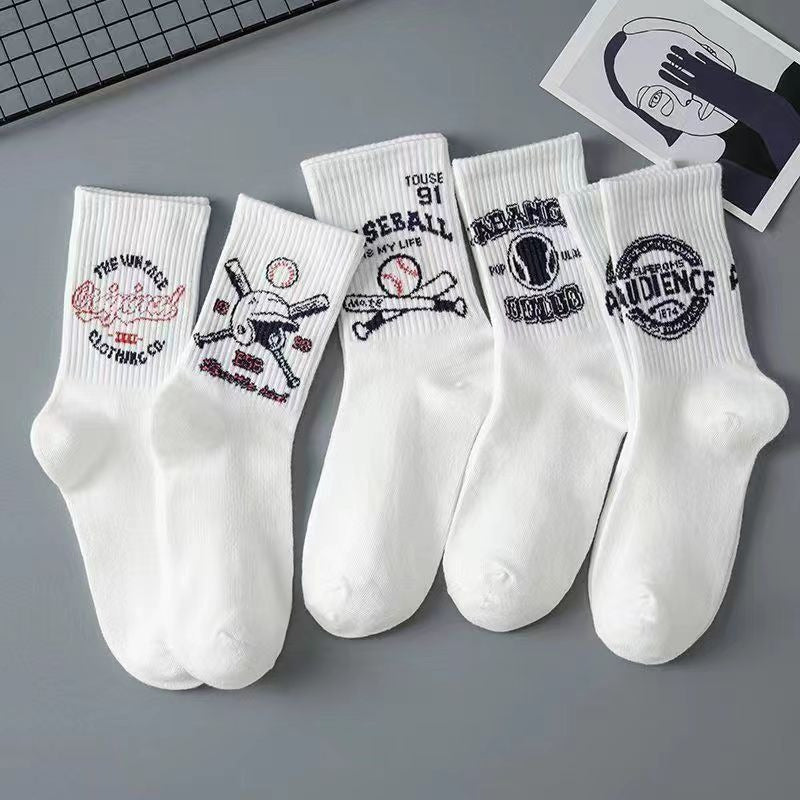 Men's Creative Cartoon Pattern Crew Socks Comfy Casual Unisex Socks