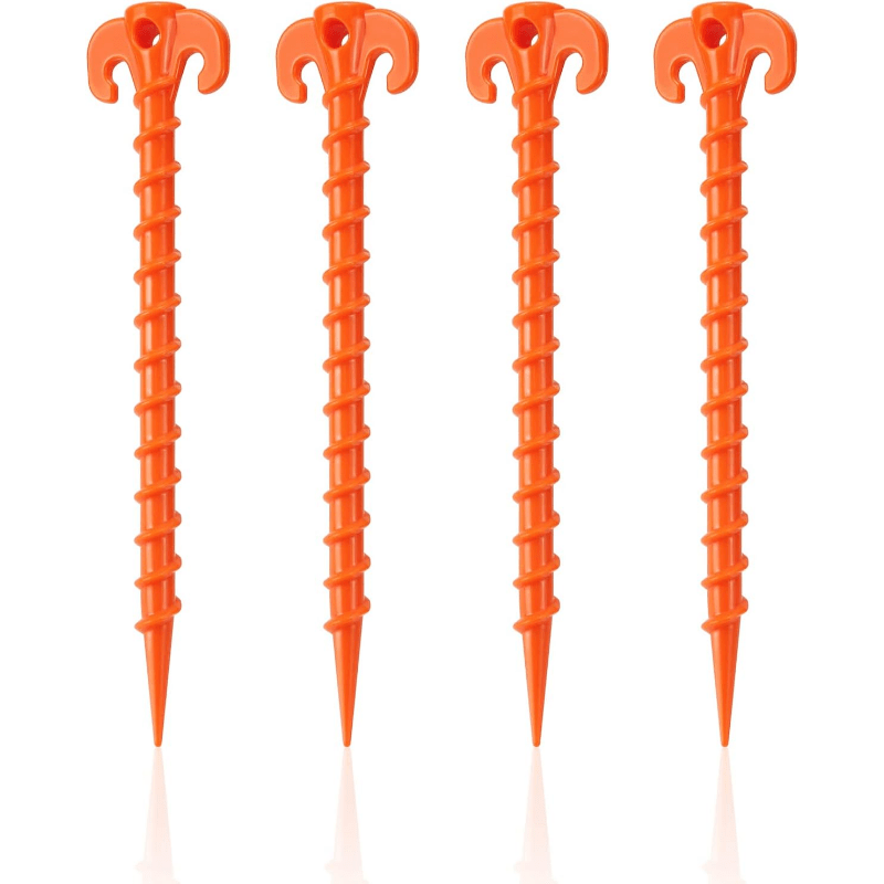 Heavy Duty Tent Stakes 8pcs 7.87in Canopy Pegs Beach Screw Nails