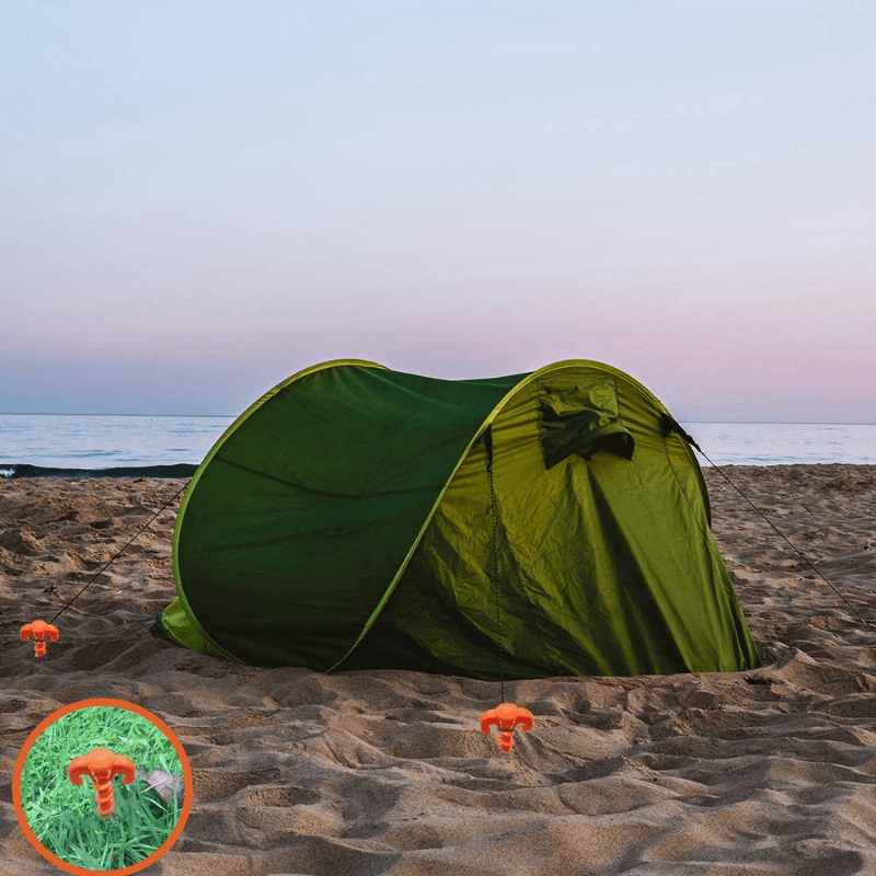 Heavy Duty Tent Stakes 8pcs 7.87in Canopy Pegs Beach Screw Nails