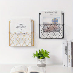 Iron Bookshelf for Office Storage and Home Decor